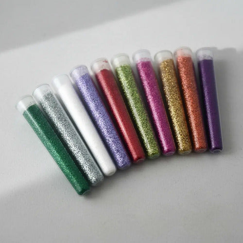 Escarcha Brillantina X 30 Tubos (10 Colores) Surtido