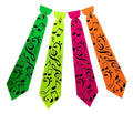 Corbata Neón Para Fiestas 35cm - 12 Unidades Neon Carton Estampado 35 Cm