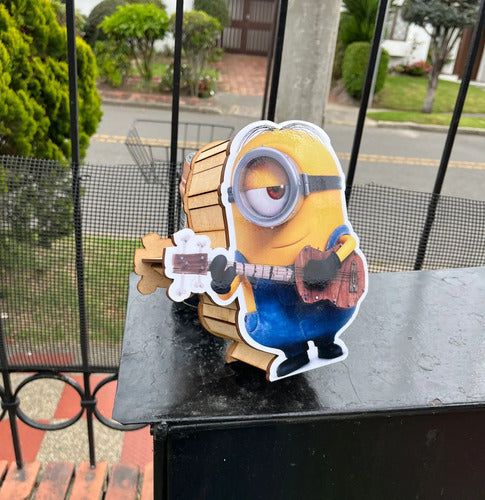 Caja Decorativa Forma De Minions Para Regalo 20x18x8cm Amarillo Minions