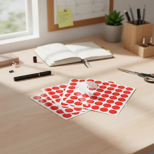 Rotulo Adhesivo Redondo Rojo 1.9 Cm X 160 Pcs  Rojo