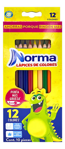 Caja De Colores Norma X 12 Und Unipunta X 12 Colores
