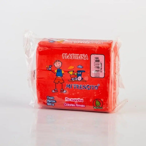 Plastilina Barra Mi Trensito Rojo 500gr Rojo