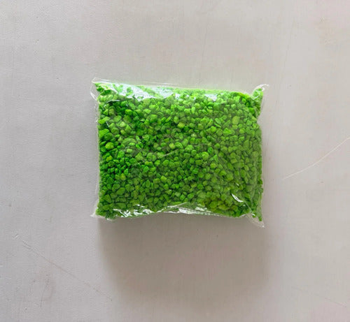 Piedra Artificial Para Manualidades Escolar 470gr Verde Lima