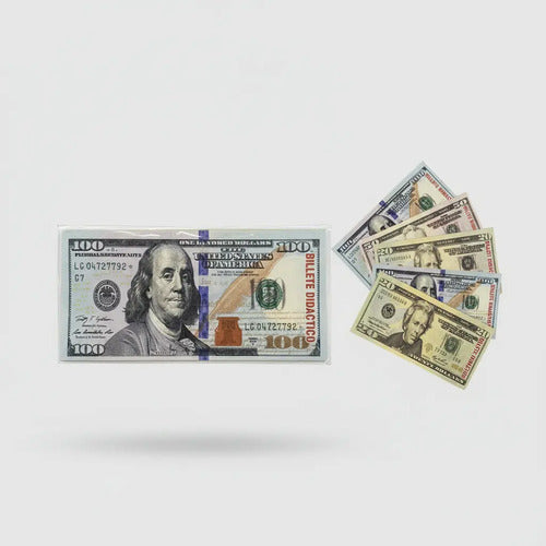 Billete Didáctico Surtido Dólar X 300 Unidades