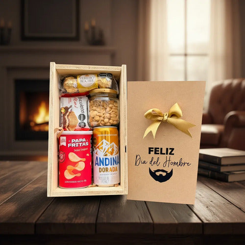 Regalo Ancheta Caja Con Vino Dia Del Hombre